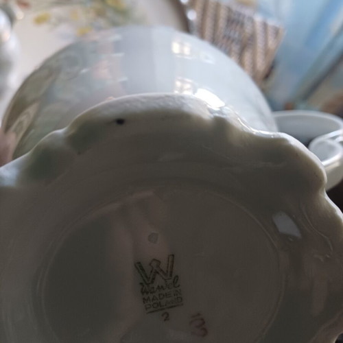 Teapot 0.25 height with sugar bowl and creamer made in Poland like new