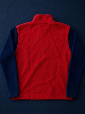 Tommy Hilfiger Athletics vintage fleece quarter zip, red and blue, size L