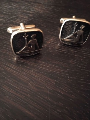 Vintage cufflinks with Egyptian motif new