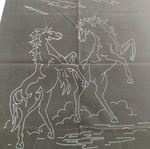 Κεντήματα κάδρα καινούργια σε βελούδο, πακέτο 2 τεμαχίων
