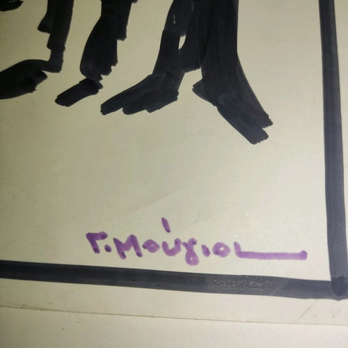 Georgios Mougios ink drawing used with black marker