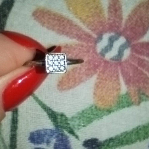 Gregio silver ring adjustable with 925 silver and zirconia like new