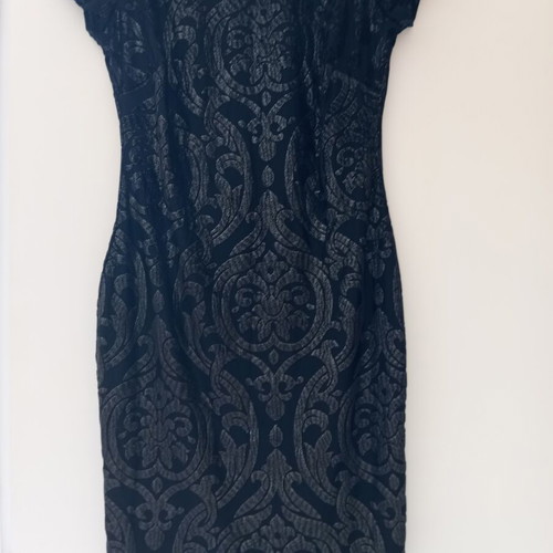 Black dress with silver details, size XS
