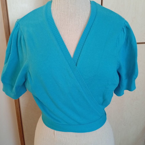 Short bolero jacket like new, light blue, size M