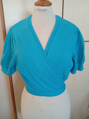 Short bolero jacket like new, light blue, size M
