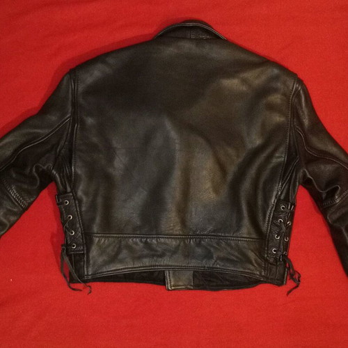 Nicce London Leather cropped leather jacket new, size Large, black