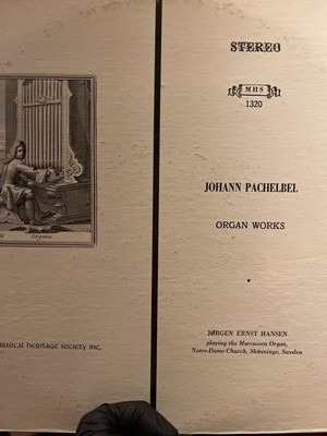 Johann Pachelbel Organ Works used vinyl