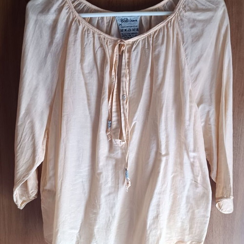 BSB Kaftan in Light Orange, 80% Cotton 20% Silk, New