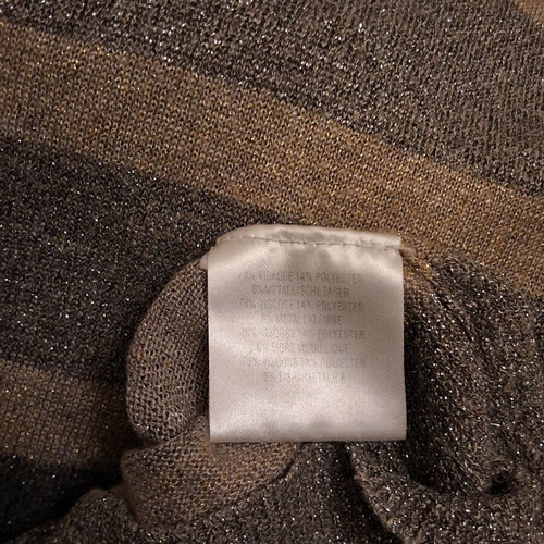 Striped dress used with metallic thread, size L