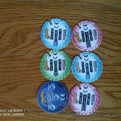 Monsuno caps used, pack of 6, 2013