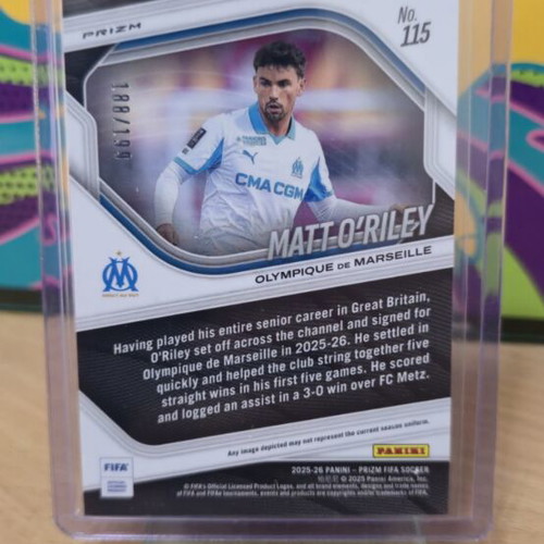 Matt O'Riley Panini Prizm card like new