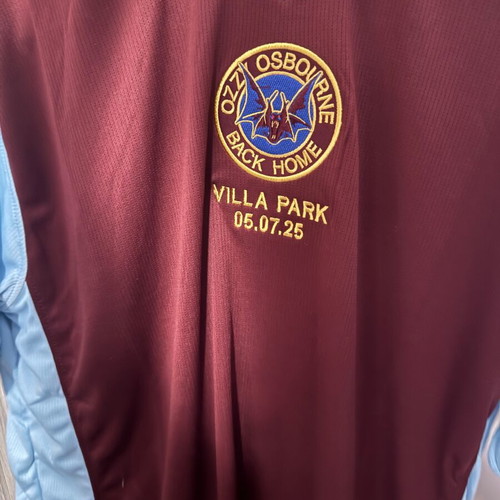 Authentic Ozzy Osbourne x Aston Villa Jersey collectible back home 2025 XL