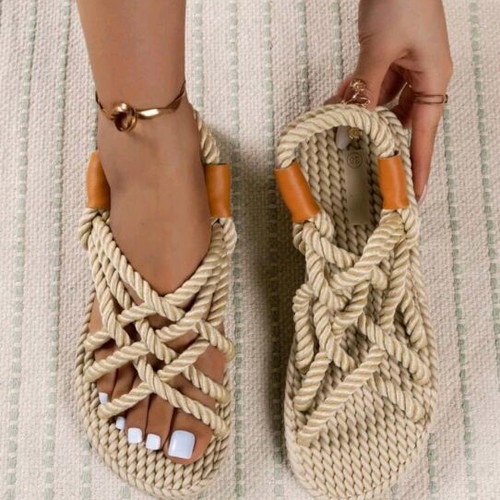 Woven sandals and platforms like new, size 40, beige and brown