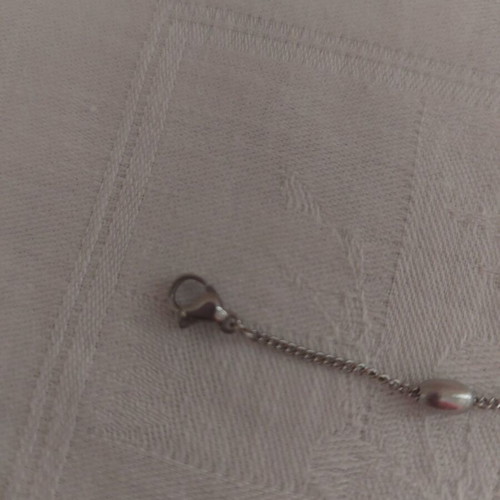 Bracelet from stainless steel like new, length 17+5 cm, silver