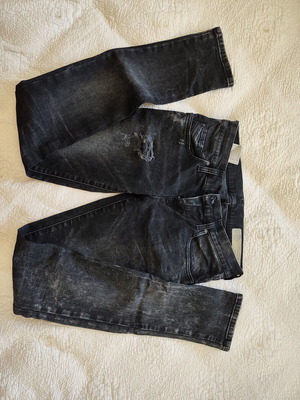 Diesel skinny low waist jeans used, black with rips