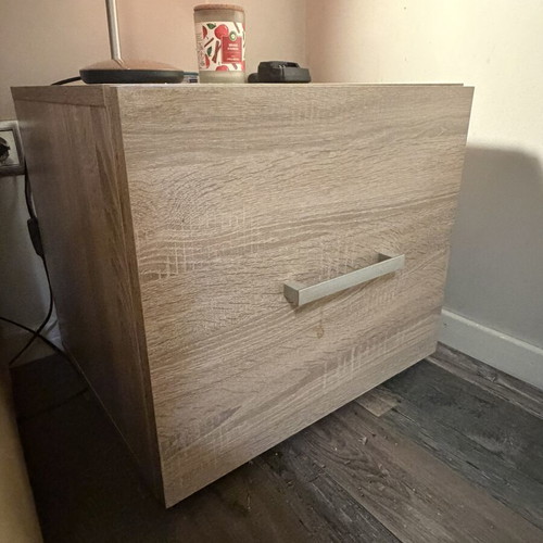 Bedroom furniture set like new, double bed, mattress, nightstand