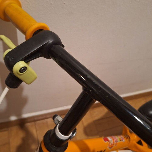 Balance bike for children, orange, adjustable height