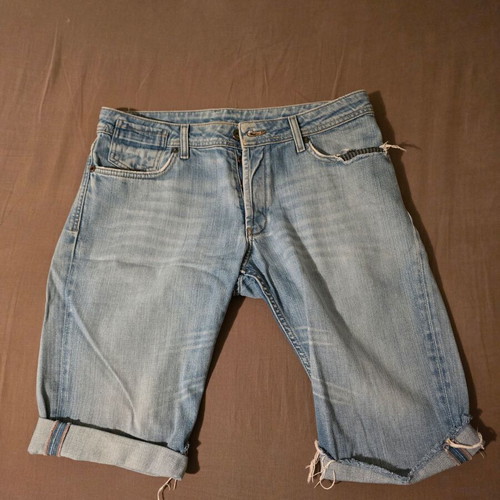 Men's Jean bermuda shorts used, pack of 4, waist size 44cm