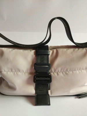 Binnari nylon shoulder bag new, white and beige