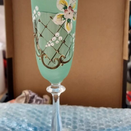 Crystal glasses handmade new