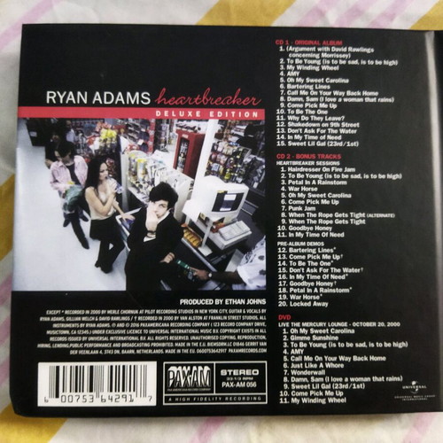 Ryan Adams Heartbreaker Deluxe Edition 2CD+DVD like new, rock