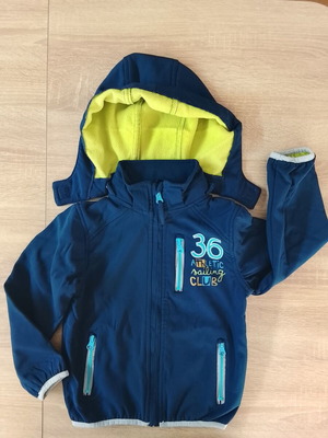 Orchestra fleece jacket like new for boy, blue and yellow, 104 cm