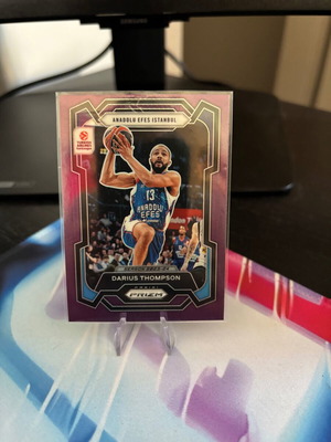 Darius Thompson 2023-24 Panini Prizm Turkish Airlines EuroLeague Purple Prizm card, like new