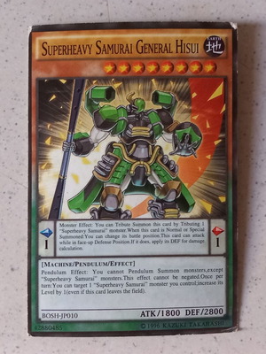 Yu-Gi-Oh! Superheavy Samurai General Hisui BOSH-JP010 μεταχειρισμένη κάρτα, 5 τεμ.