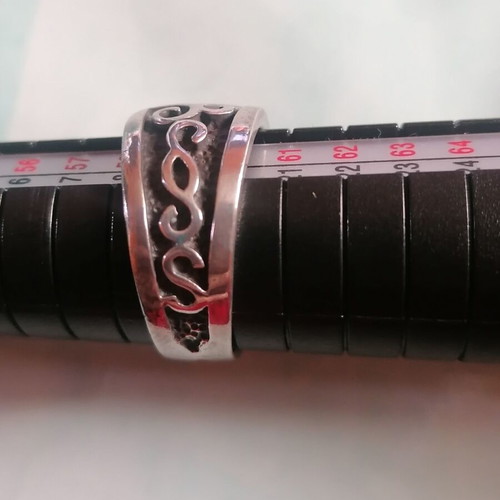 Silver 925 ring with helical shapes new size 59.5