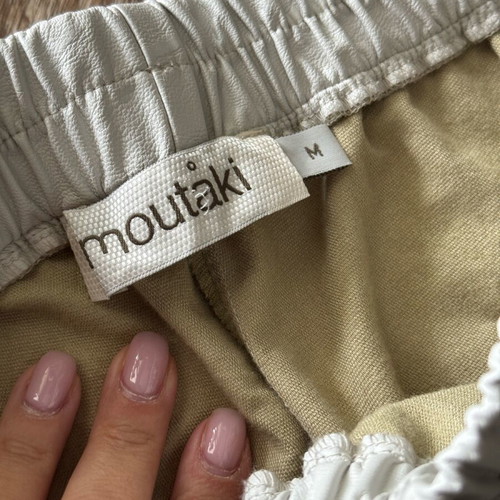 Moutaki faux leather pants like new, grey, size Medium