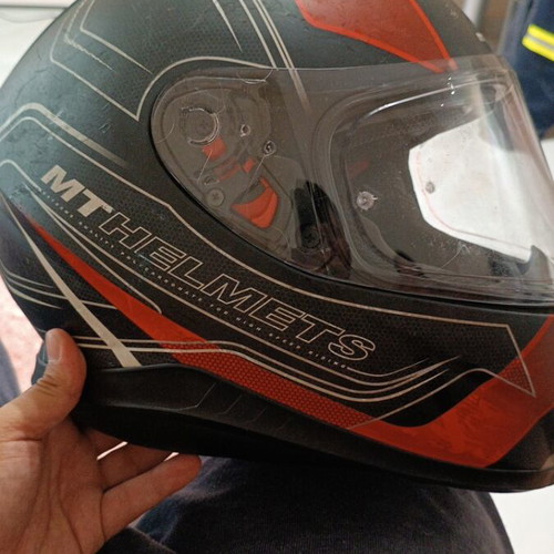 MT Trace helmet used with some paint wear