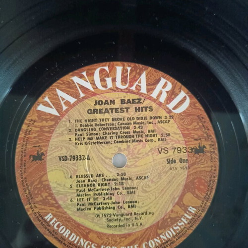 Joan Baez Greatest Hits vinyl used