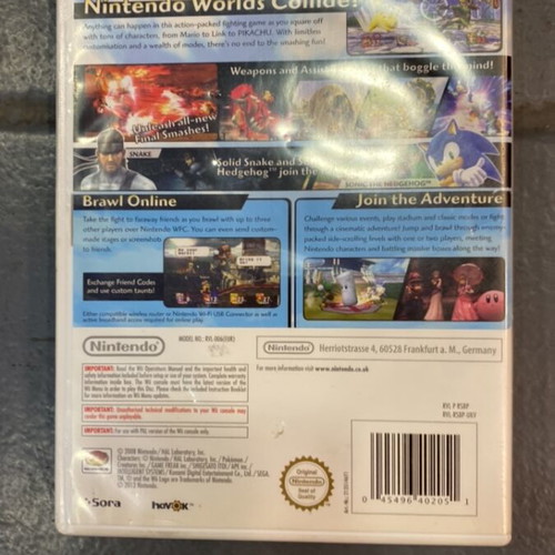 Super Smash Bros Brawl Wii game like new