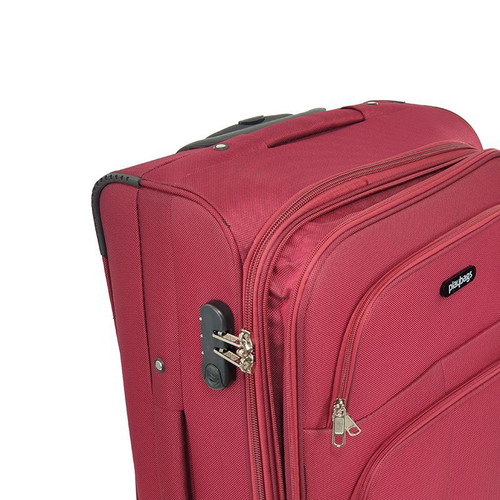 Ormi fabric suitcase set of 3 with 4 wheels new, burgundy