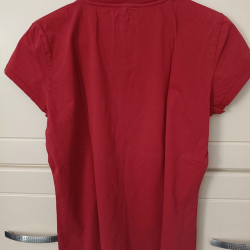 Armani Jeans women's blouse used, red, cotton, size XL