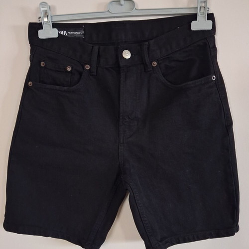 Zara black denim bermuda shorts like new, size 36