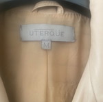 Uterque leather biker jacket, medium, beige