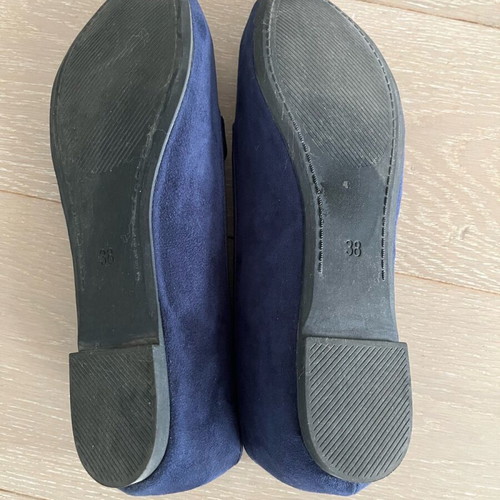 H&M women's blue moccasins like new, size 38