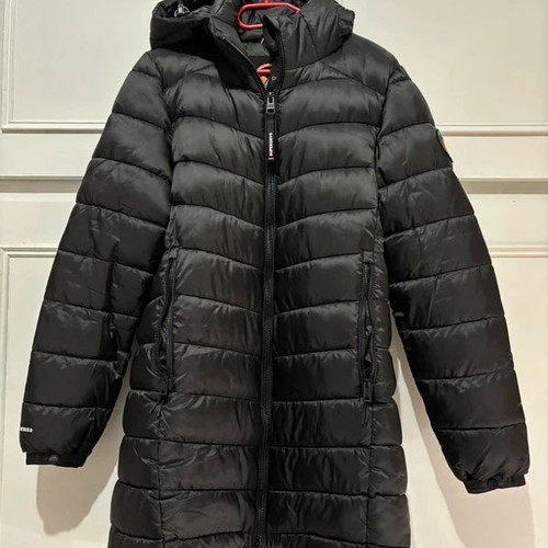 Superdry puffer jacket medium black new