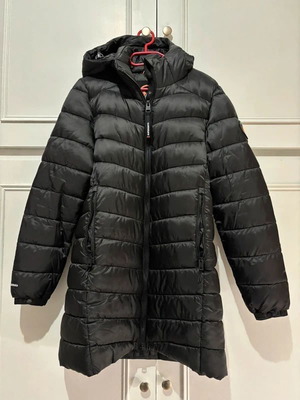 Superdry puffer jacket medium black new