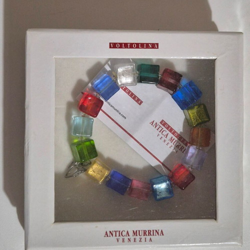 Antica Murrina Venezia bracelet like new, multicolor Murano glass