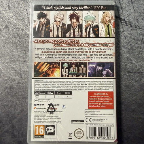 Nintendo Switch Collar X Malice new sealed