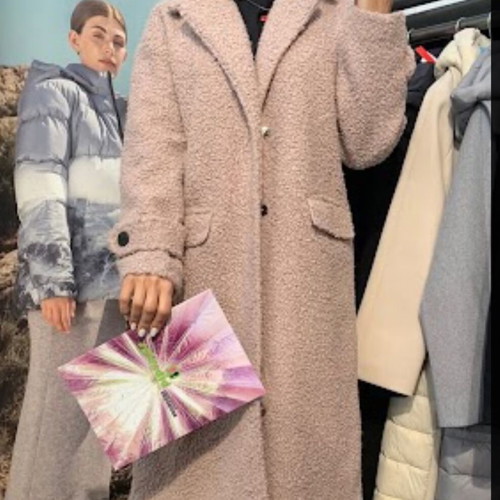 Teddy fur coat new light rotten apple color in M, L, XL