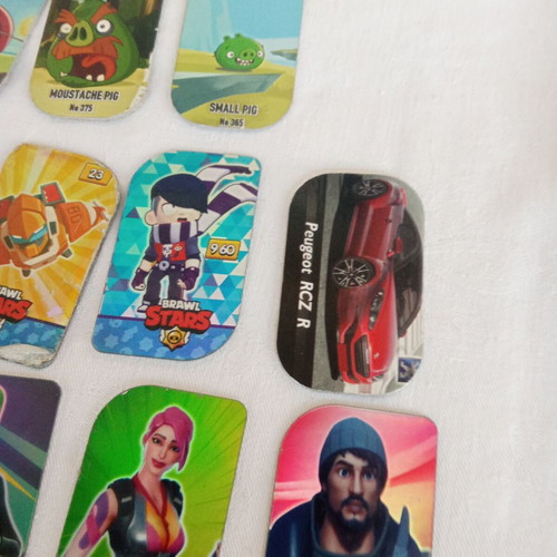 Metal tags pack with Lego Ninja, Gormiti, Brawl Stars, Battle Royale, Angry Birds