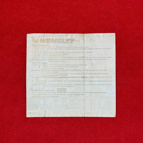 England - Greece 1994 Friendly World Cup Preparation Ticket at Wembley used