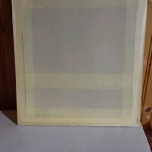 Embroidered picture with wooden frame like new, The Crying Boy