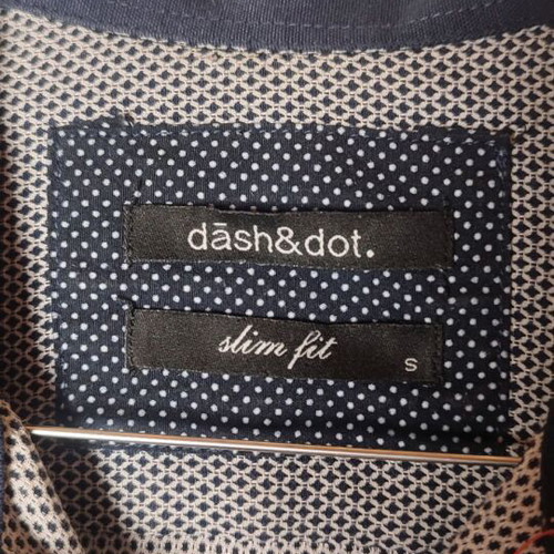 Dash&Dot slim fit men's shirt blue pattern like new, size S