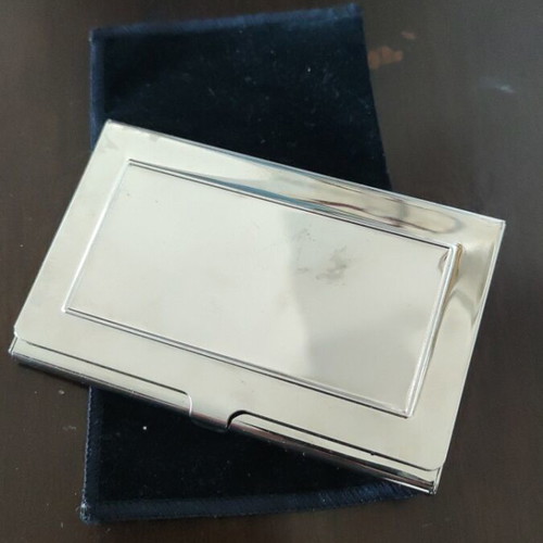 Metal card holder with case like new