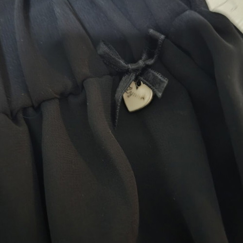 Lynne long black skirt with lace