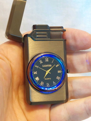 Gas Lighter with Clock New